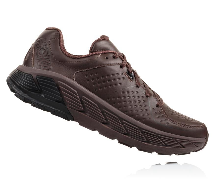 Zapatillas Running Hoka One One Hombre - Gaviota Cuero - Marrones - QZM598721